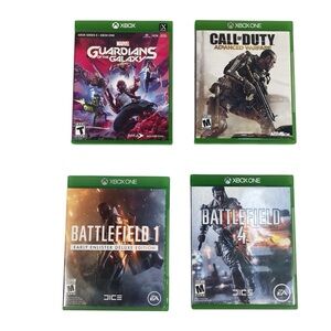 Xbox One Shooter Games Lot of 4‎ Tested Marvel COD Battlefield Microsoft